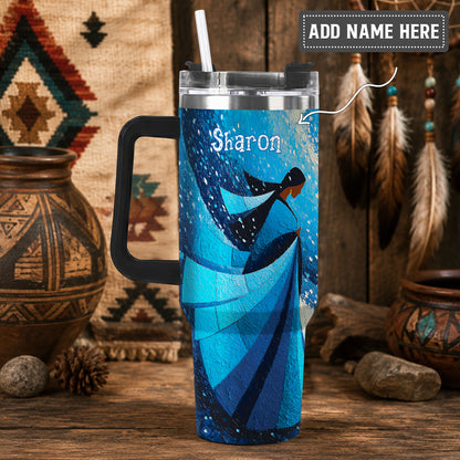 Winter Wind Woman Personalized Tumbler