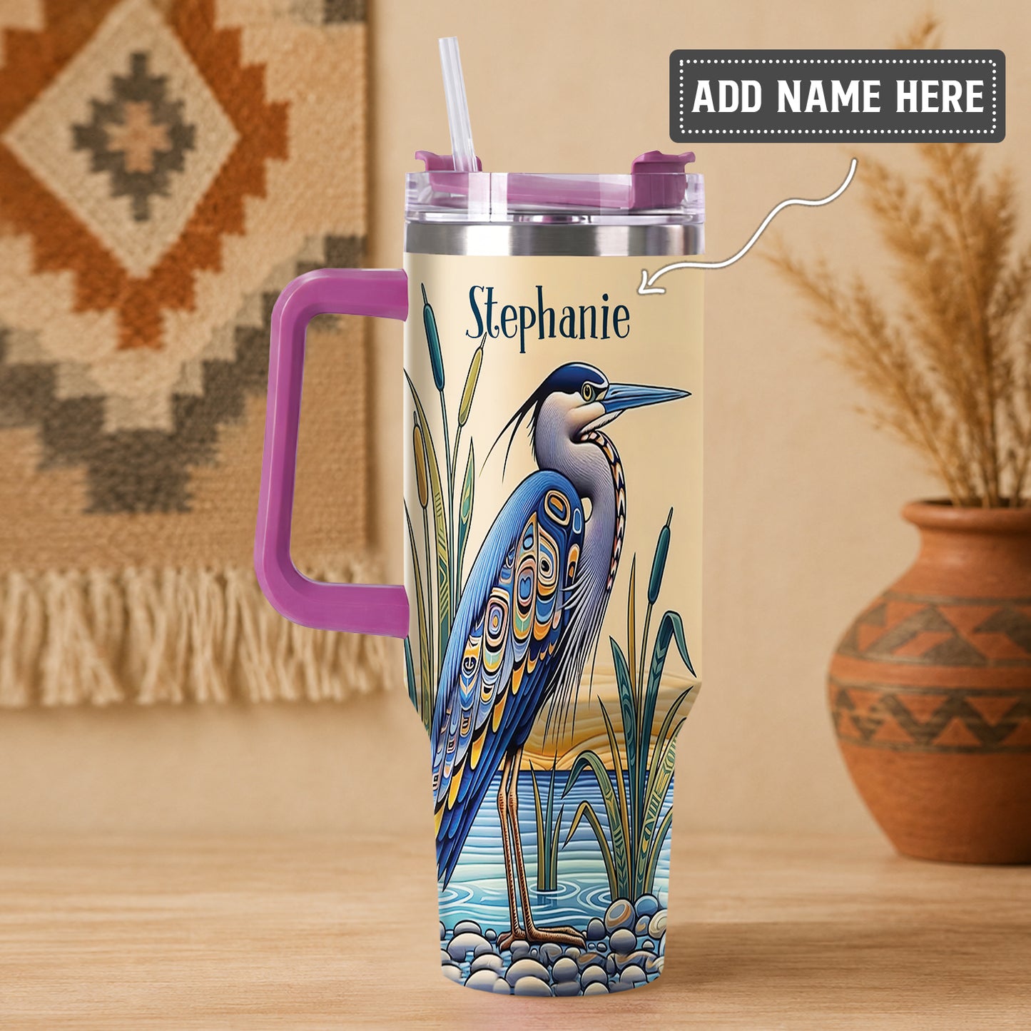 Spirit of the Heron Personalized Tumbler