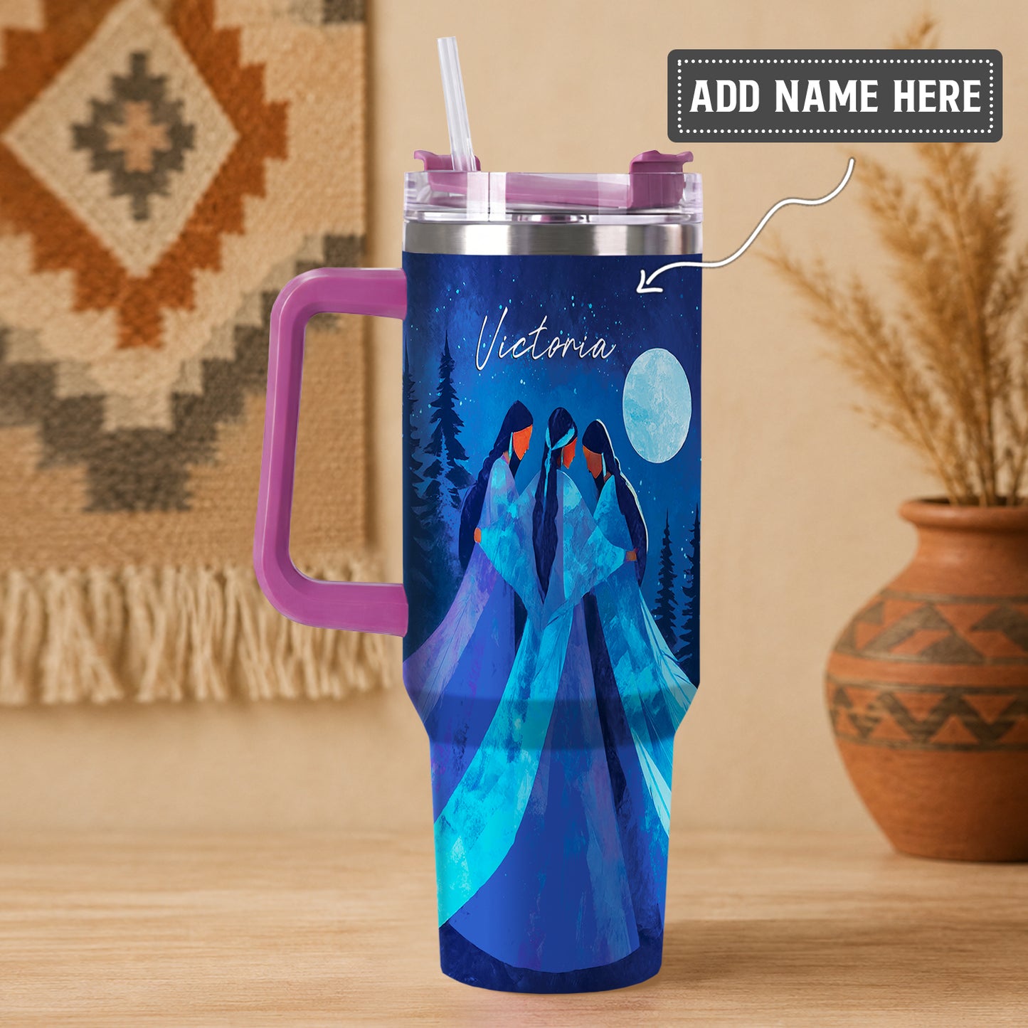 Whispering Moon Connection Personalized Tumbler