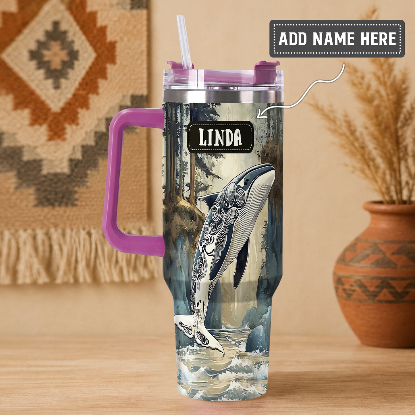 Orca Ocean Legacy Personalized Tumbler