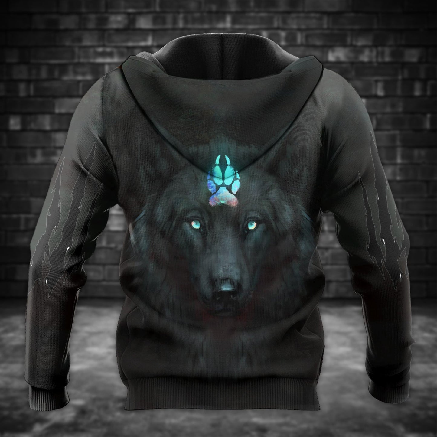 Moonlit Wolf Hoodie – Ethereal Glow & Mystic Presence