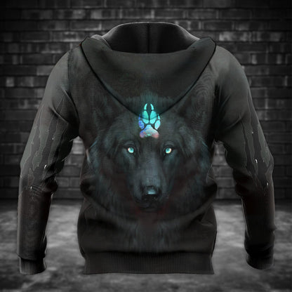 Moonlit Wolf Hoodie – Ethereal Glow & Mystic Presence
