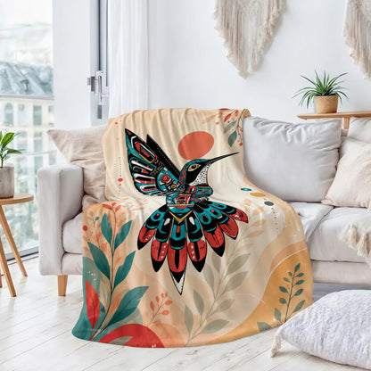 Hummingbird Solar Awakening Personalized Premium Blanket
