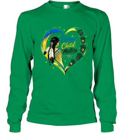 Native Heritage Feather Heart T-Shirt
