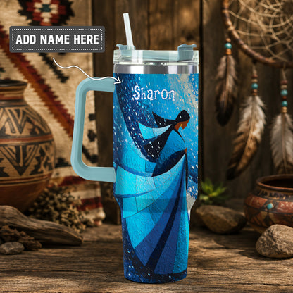 Winter Wind Woman Personalized Tumbler