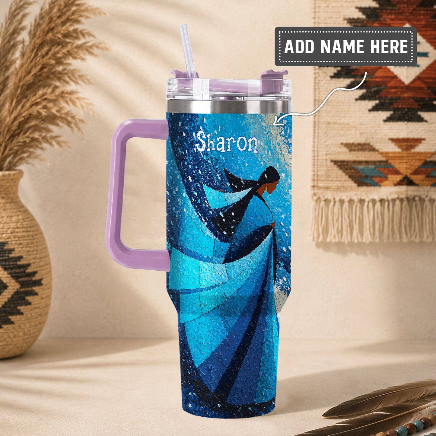 Winter Wind Woman Personalized Tumbler