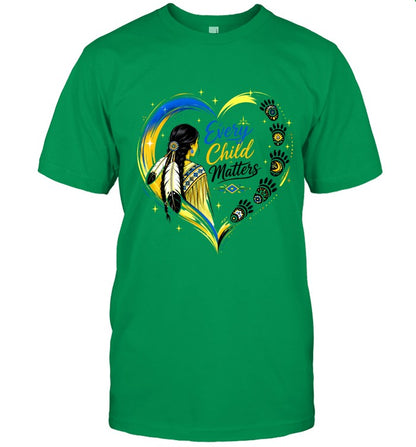 Native Heritage Feather Heart T-Shirt