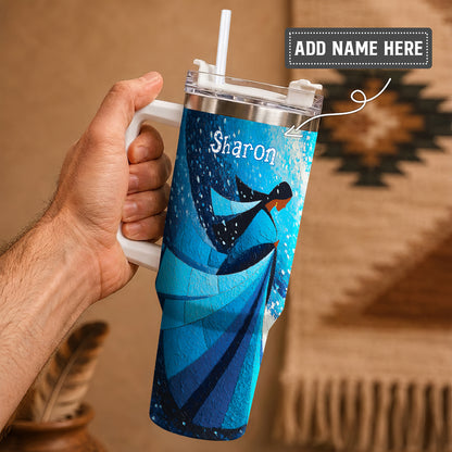 Winter Wind Woman Personalized Tumbler