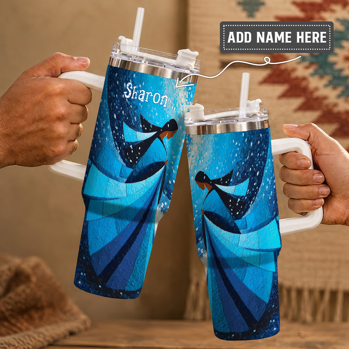 Winter Wind Woman Personalized Tumbler