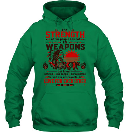 The STRENGTH of our people lies not IN WEAPONS