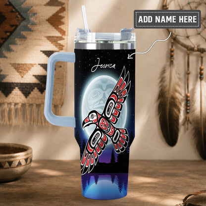 Raven Cosmic Spirit Personalized Tumbler