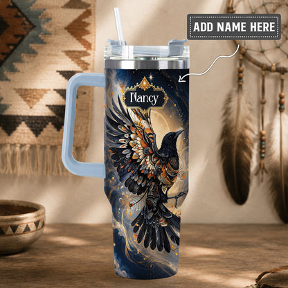 Raven Ember Spirit Personalized Tumbler