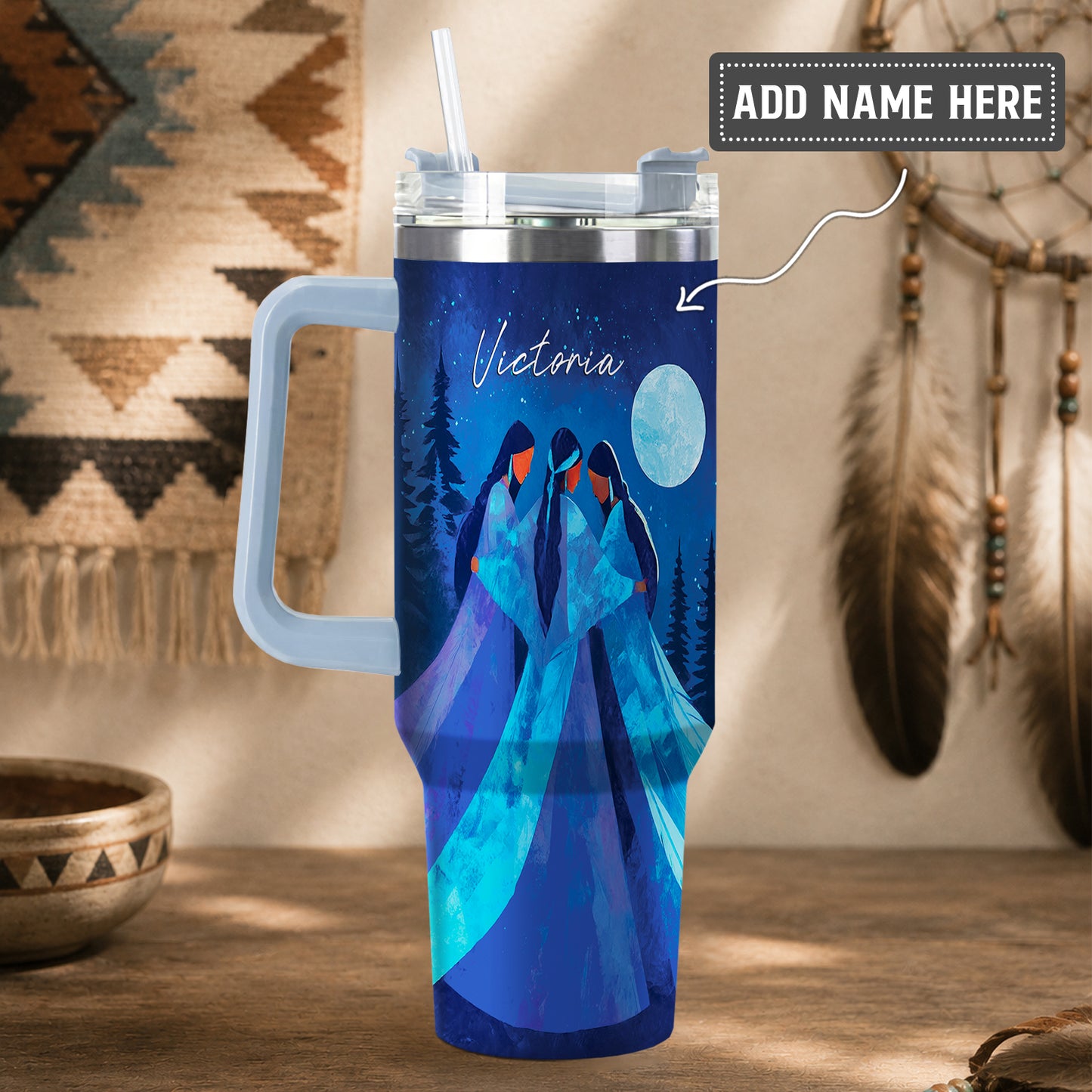 Whispering Moon Connection Personalized Tumbler