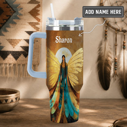Golden Winged Grace Personalized Tumbler