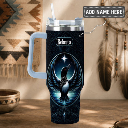 Loon of the Silver Moon Personalized Tumbler
