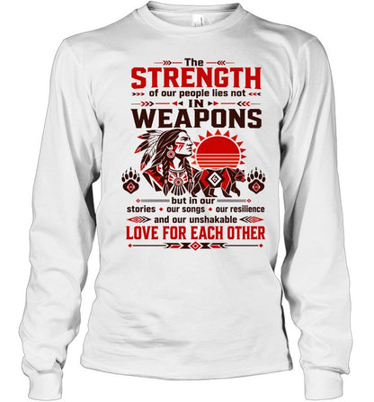 The STRENGTH of our people lies not IN WEAPONS