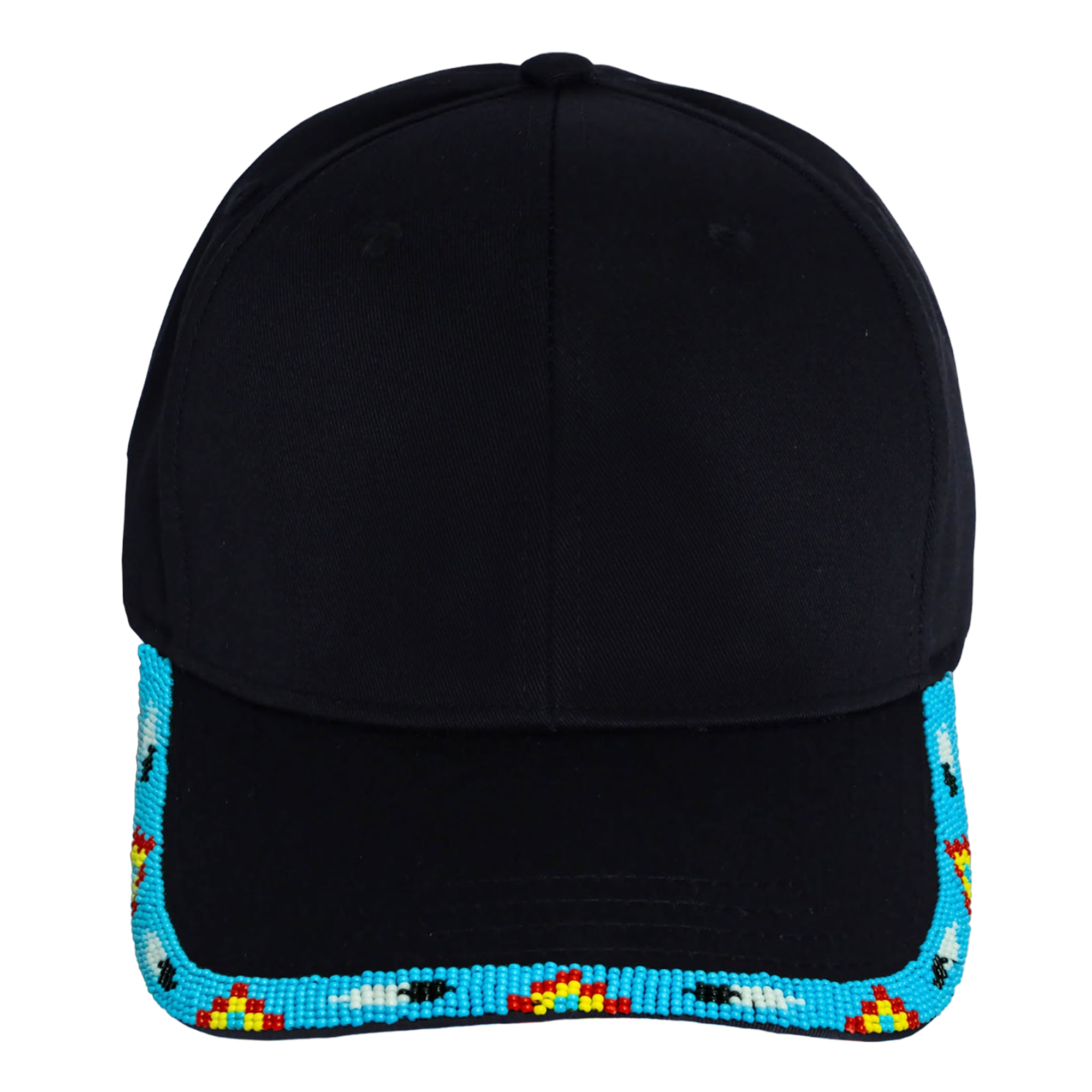 SALE 50 OFF Baseball Cap With A Colorful Beaded Brim Cotton Unisex Native American Style