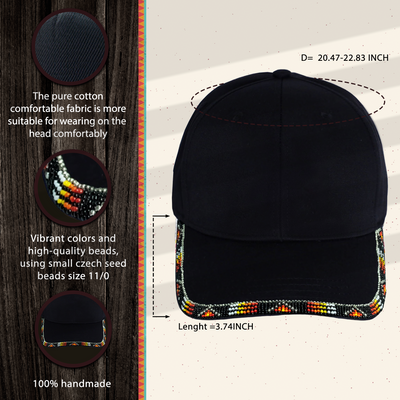 SALE 50% OFF - Baseball Cap With Brim Cotton Unisex Native American Style