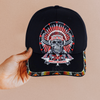SALE 50% OFF - Skull Headdress Embroidered Beaded Baseball Cap With Brim Unisex Native American Style