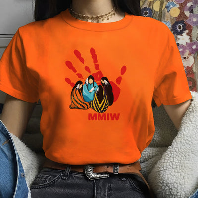 MMIW -   Indigenous Women Together With Red Hand Shirt