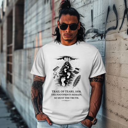 TRAIL OF TEARS, 1838. THE FOOTPRINTS REMAIN. SO MUST THE TRUTH.