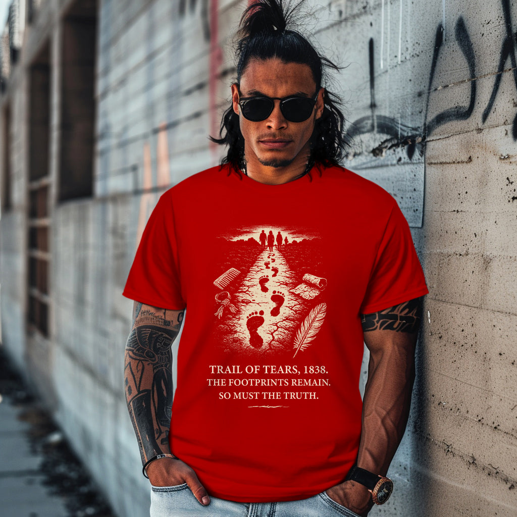 TRAIL OF TEARS, 1838. THE FOOTPRINTS REMAIN. SO MUST THE TRUTH.