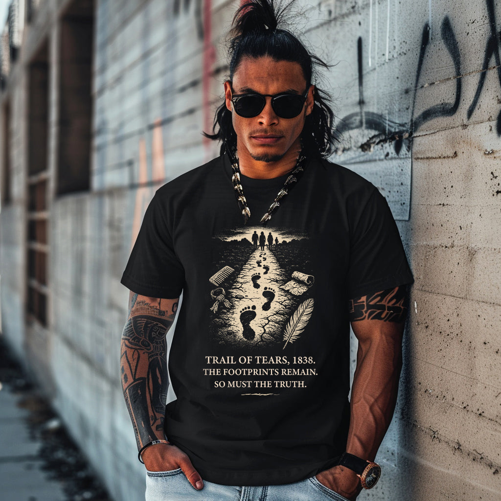 TRAIL OF TEARS, 1838. THE FOOTPRINTS REMAIN. SO MUST THE TRUTH.