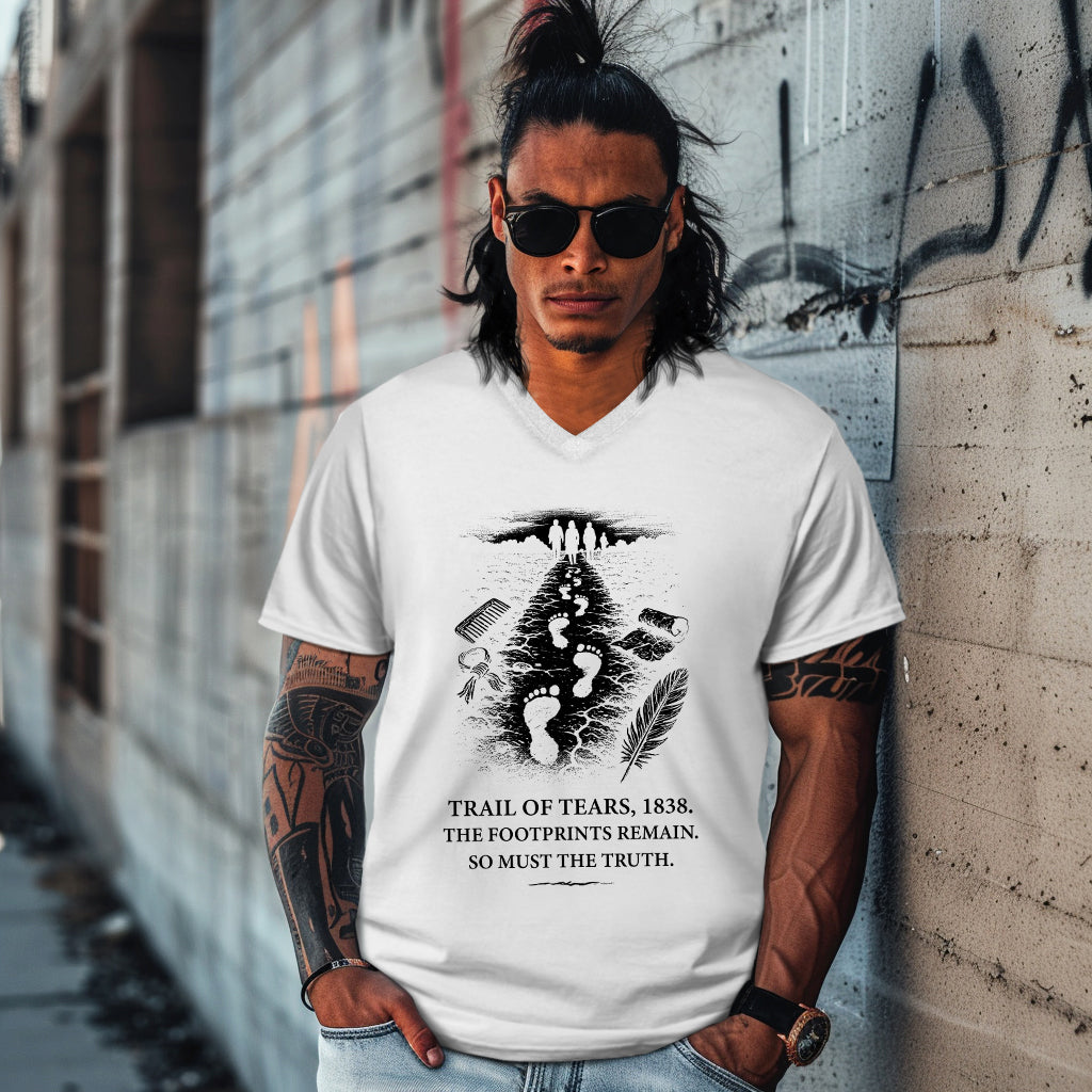 TRAIL OF TEARS, 1838. THE FOOTPRINTS REMAIN. SO MUST THE TRUTH.