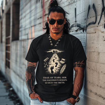 TRAIL OF TEARS, 1838. THE FOOTPRINTS REMAIN. SO MUST THE TRUTH.