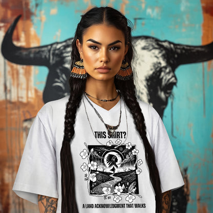 THIS SHIRT? A LAND ACKNOWLEDGMENT THAT WALKS