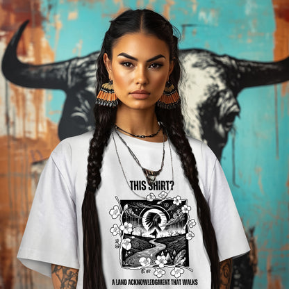 THIS SHIRT? A LAND ACKNOWLEDGMENT THAT WALKS