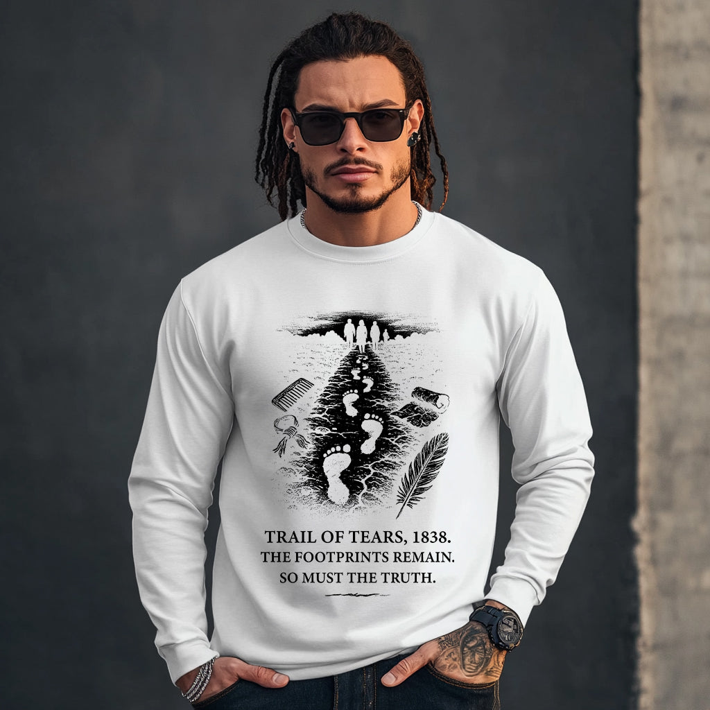 TRAIL OF TEARS, 1838. THE FOOTPRINTS REMAIN. SO MUST THE TRUTH.