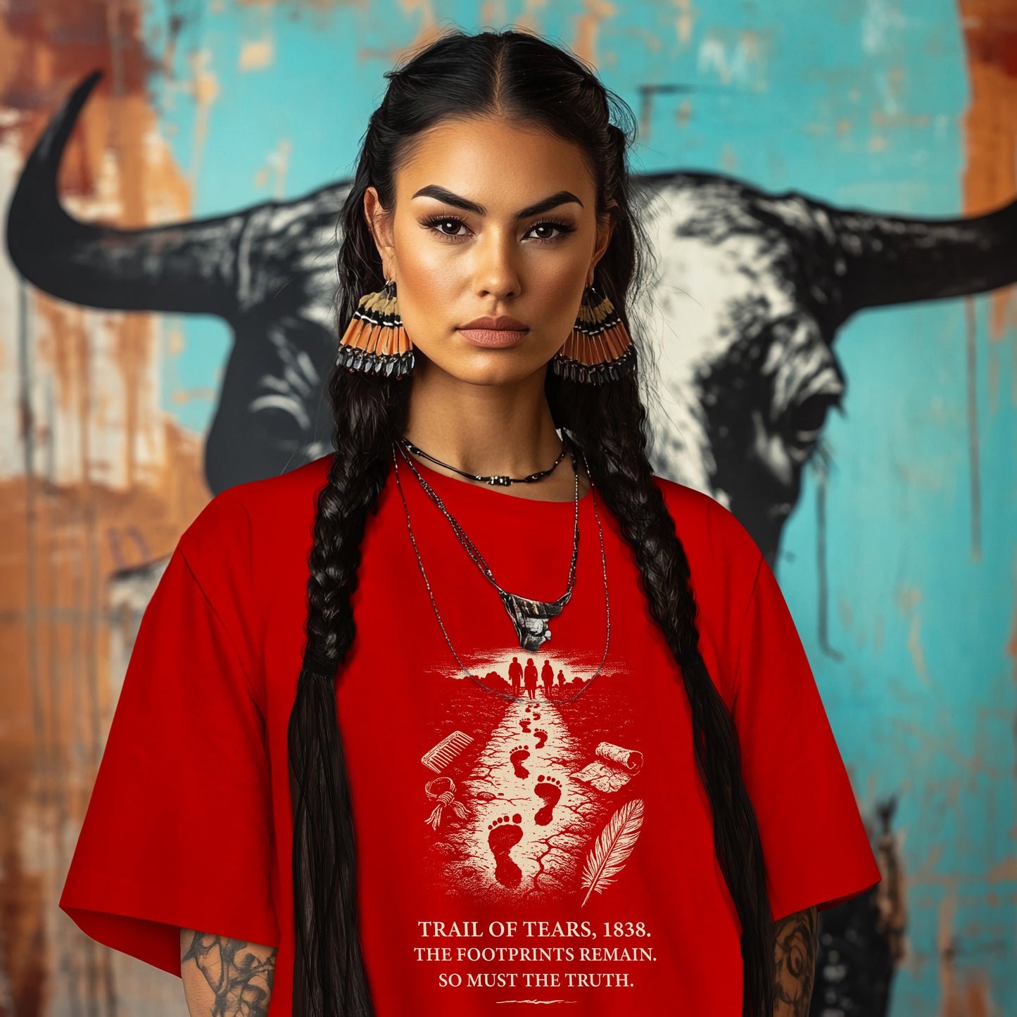 TRAIL OF TEARS, 1838. THE FOOTPRINTS REMAIN. SO MUST THE TRUTH.