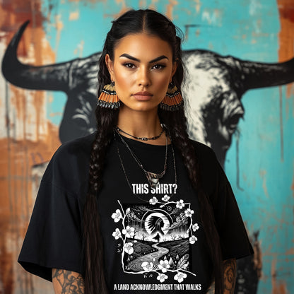 THIS SHIRT? A LAND ACKNOWLEDGMENT THAT WALKS