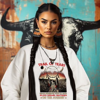 TRAIL OF TEARS 125,000 INDIGENOUS FORCE TO LEAVE 40,000 DREAMS SHATTERED ON THE JOURNEY