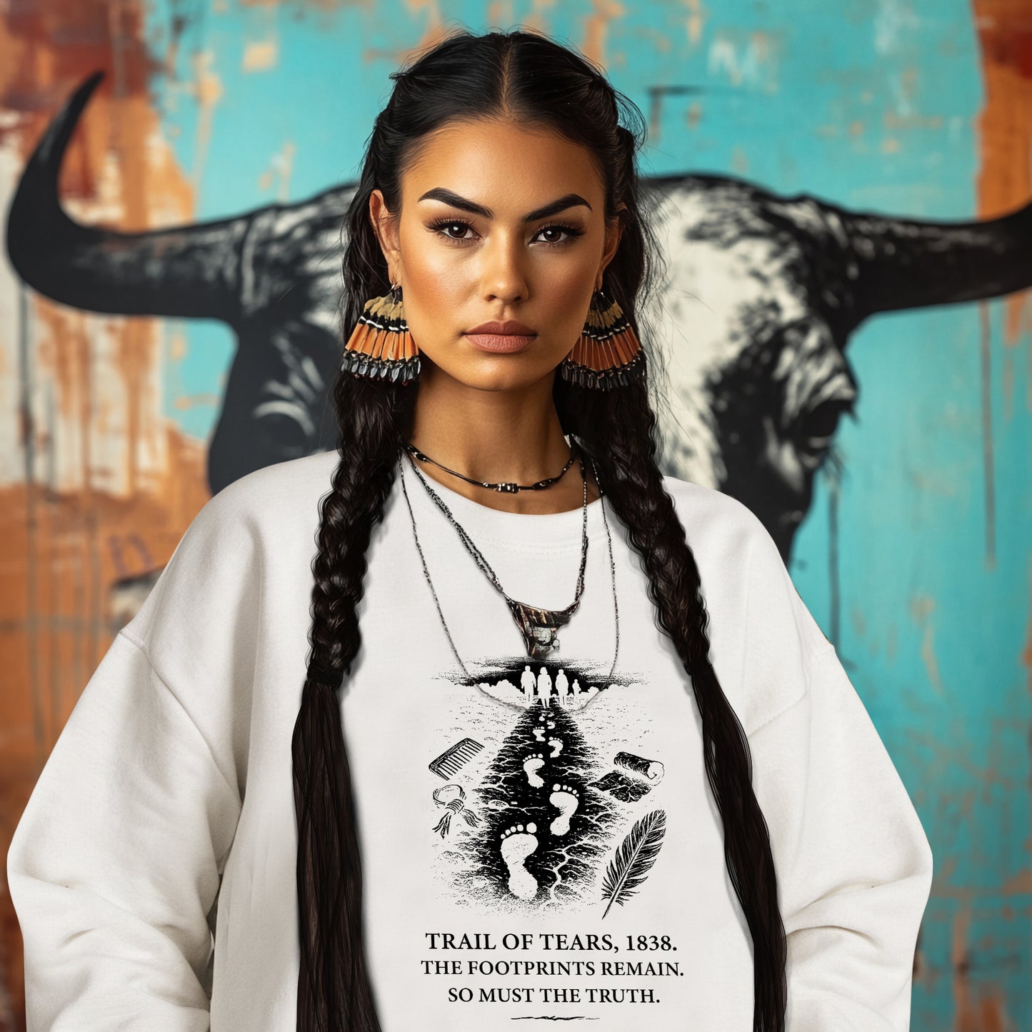 TRAIL OF TEARS, 1838. THE FOOTPRINTS REMAIN. SO MUST THE TRUTH.