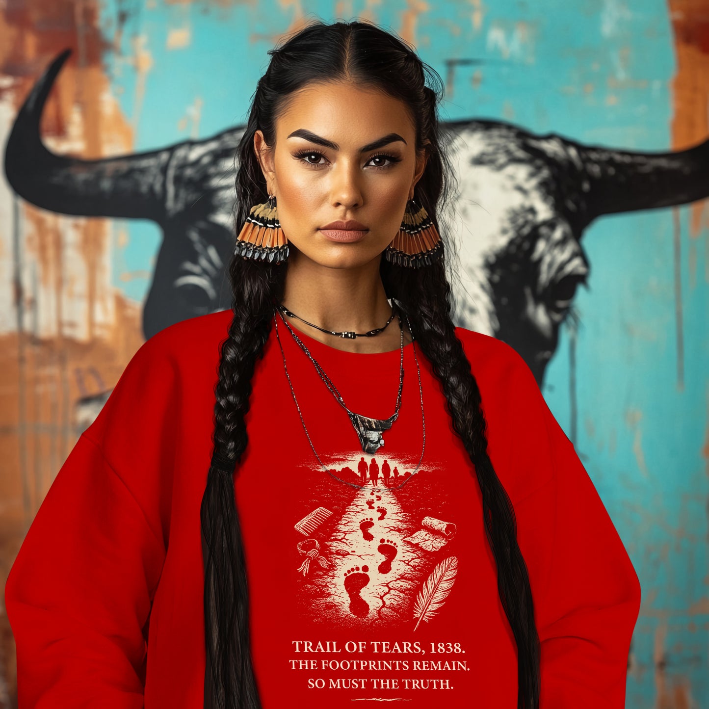 TRAIL OF TEARS, 1838. THE FOOTPRINTS REMAIN. SO MUST THE TRUTH.