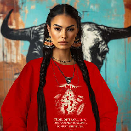 TRAIL OF TEARS, 1838. THE FOOTPRINTS REMAIN. SO MUST THE TRUTH.