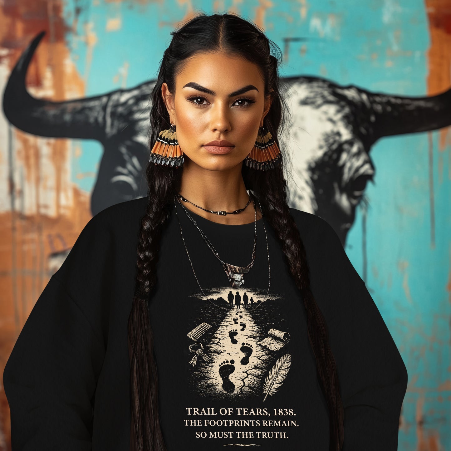 TRAIL OF TEARS, 1838. THE FOOTPRINTS REMAIN. SO MUST THE TRUTH.