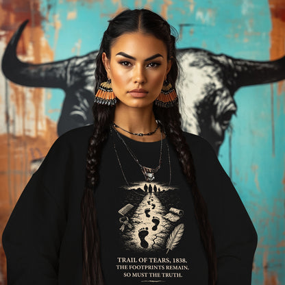 TRAIL OF TEARS, 1838. THE FOOTPRINTS REMAIN. SO MUST THE TRUTH.