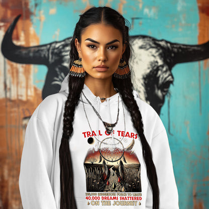 TRAIL OF TEARS 125,000 INDIGENOUS FORCE TO LEAVE 40,000 DREAMS SHATTERED ON THE JOURNEY