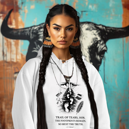 TRAIL OF TEARS, 1838. THE FOOTPRINTS REMAIN. SO MUST THE TRUTH.