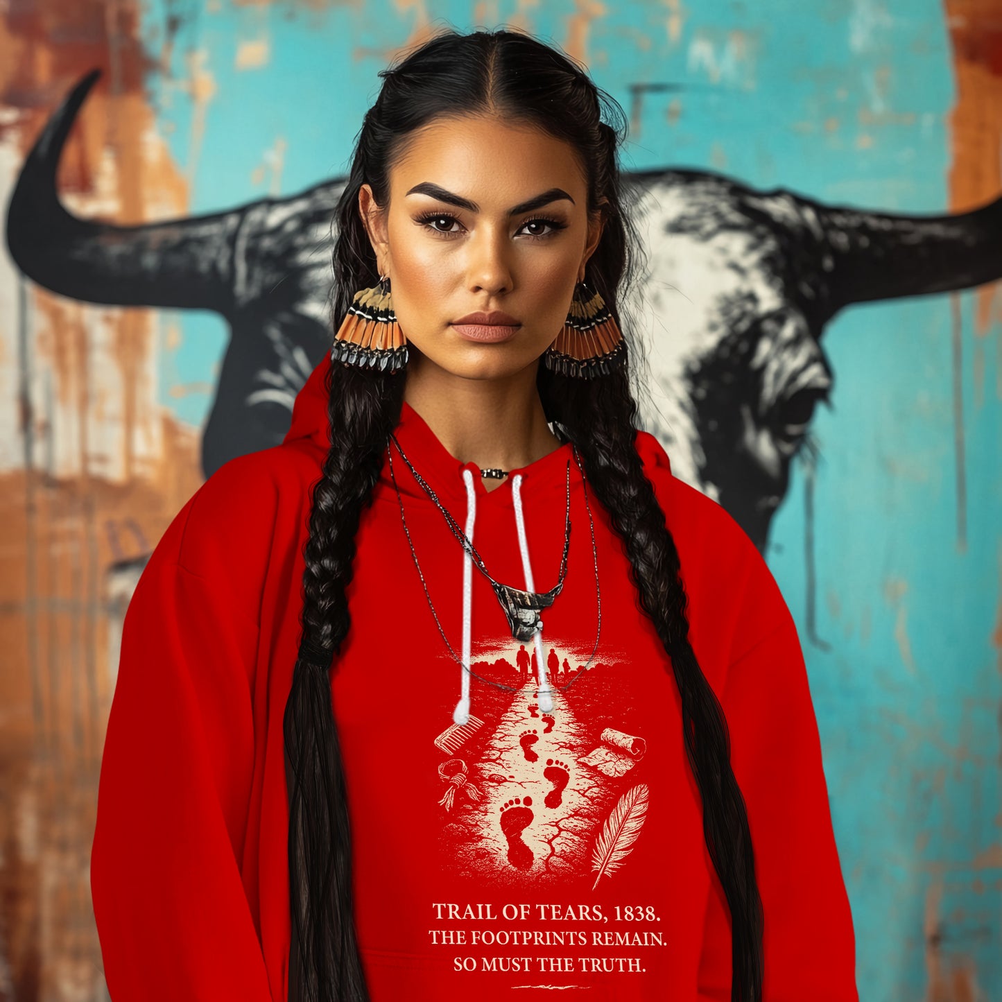 TRAIL OF TEARS, 1838. THE FOOTPRINTS REMAIN. SO MUST THE TRUTH.