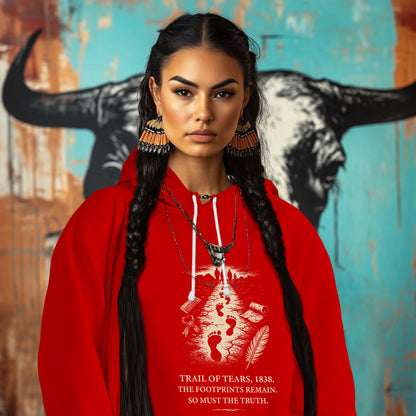 TRAIL OF TEARS, 1838. THE FOOTPRINTS REMAIN. SO MUST THE TRUTH.