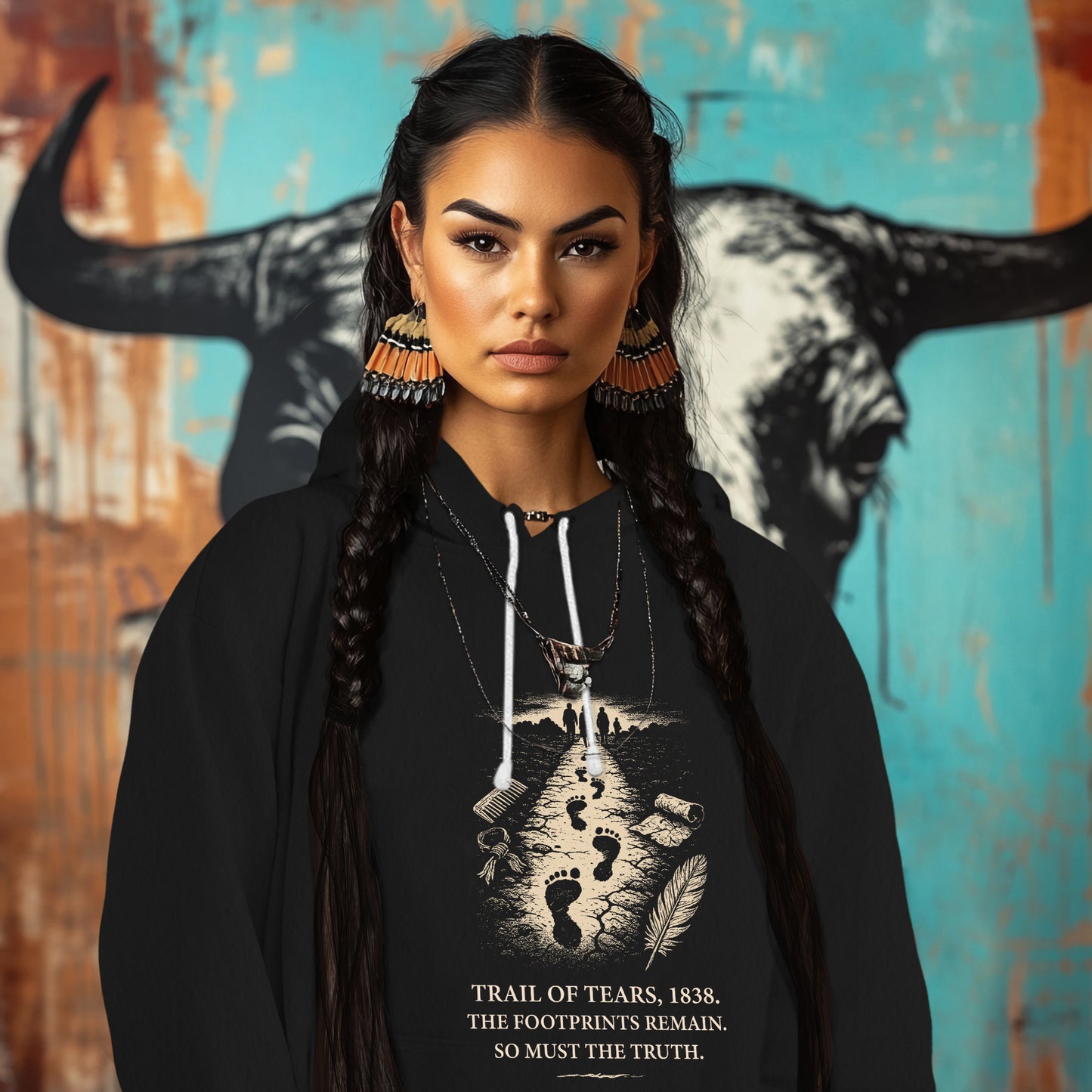 TRAIL OF TEARS, 1838. THE FOOTPRINTS REMAIN. SO MUST THE TRUTH.