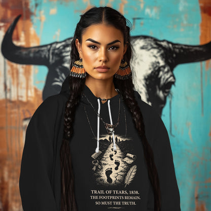 TRAIL OF TEARS, 1838. THE FOOTPRINTS REMAIN. SO MUST THE TRUTH.