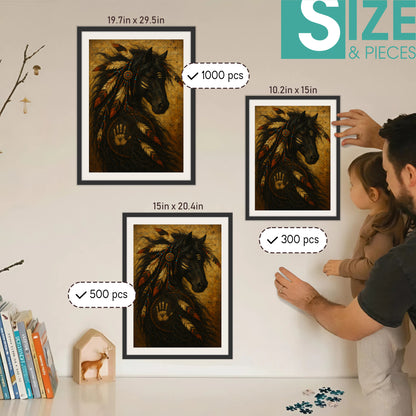 The Gallop in the Wind – Wooden Jigsaw Puzzle (300 / 500 / 1000 Pieces)