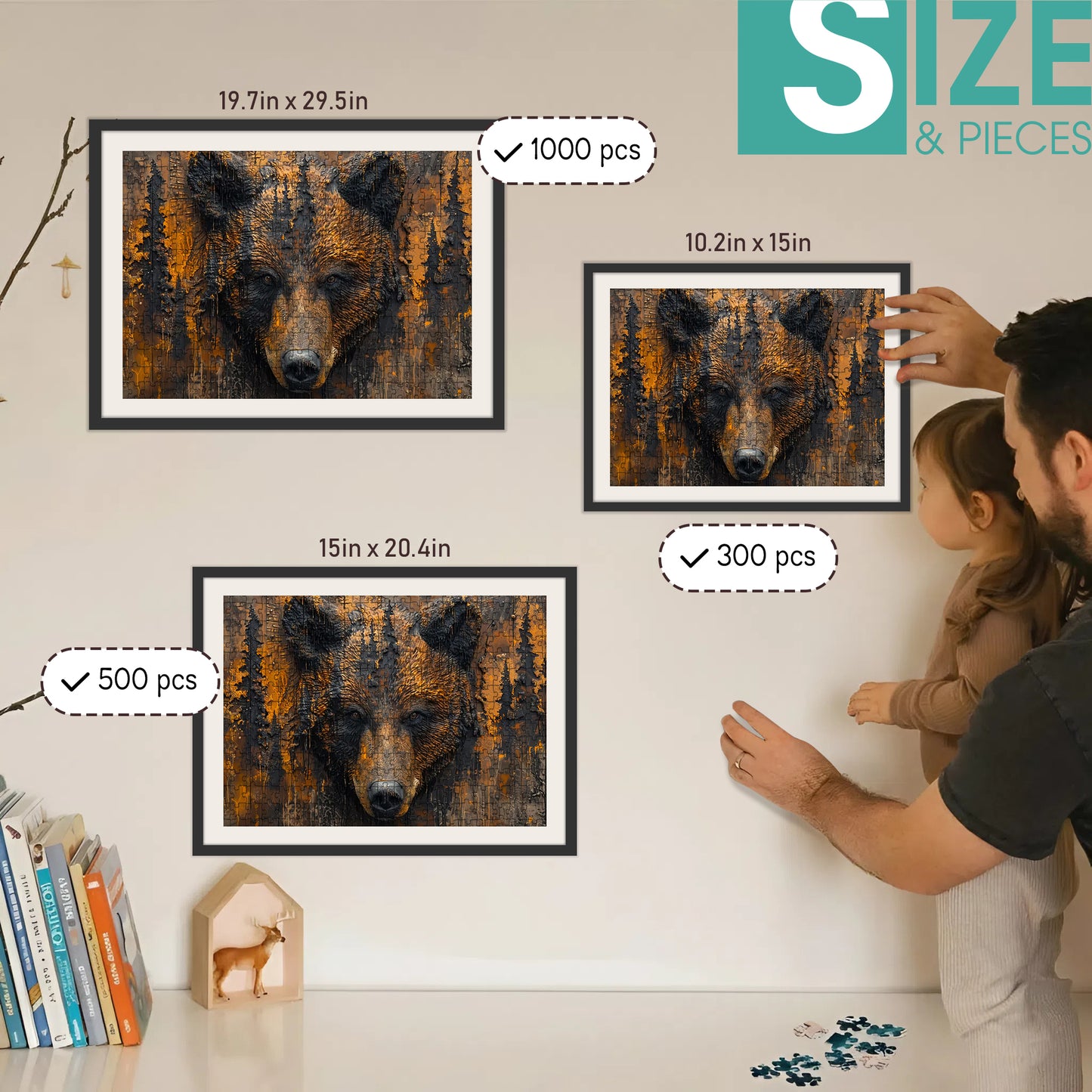 The Spirit Beneath the Pines – Wooden Jigsaw Puzzle (300 / 500 / 1000 Pieces)