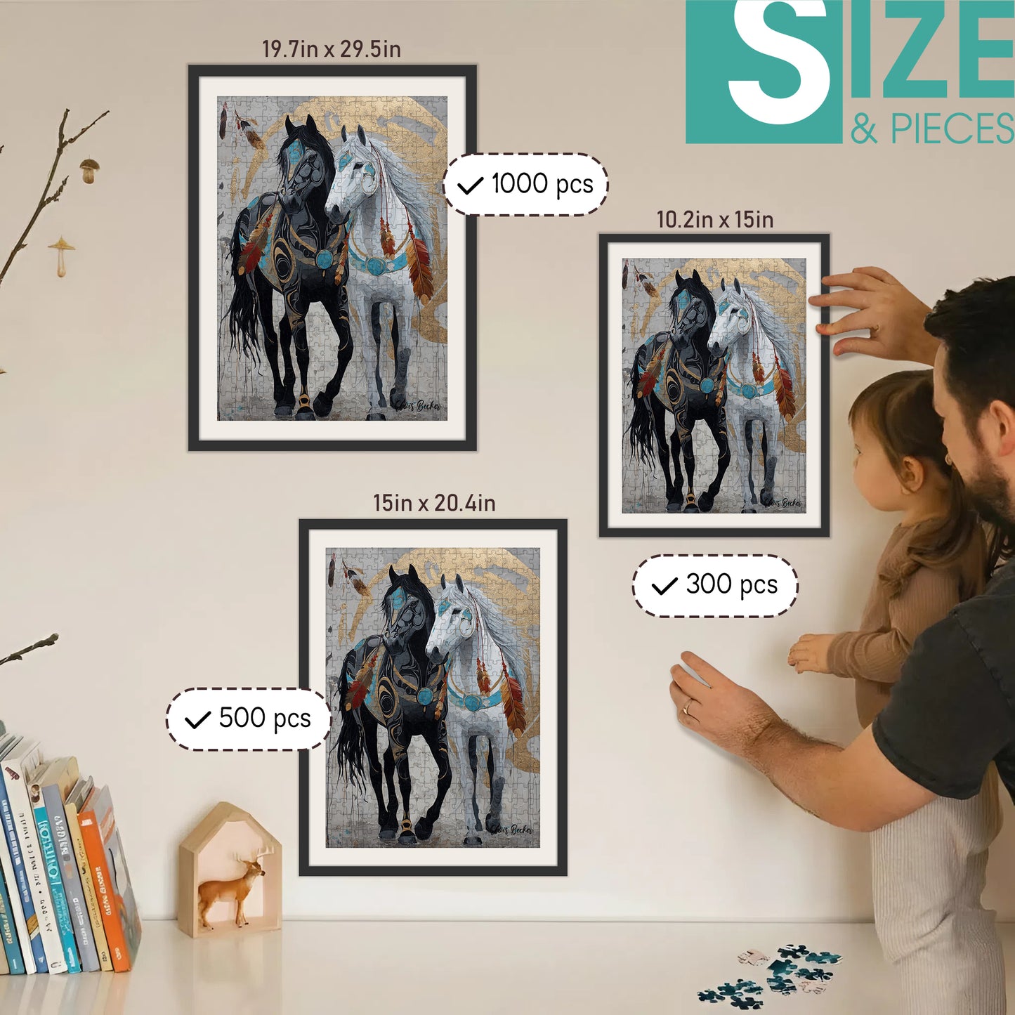 The Twin Guardians of the Sacred Path – Wooden Jigsaw Puzzle (300 / 500 / 1000 Pieces)