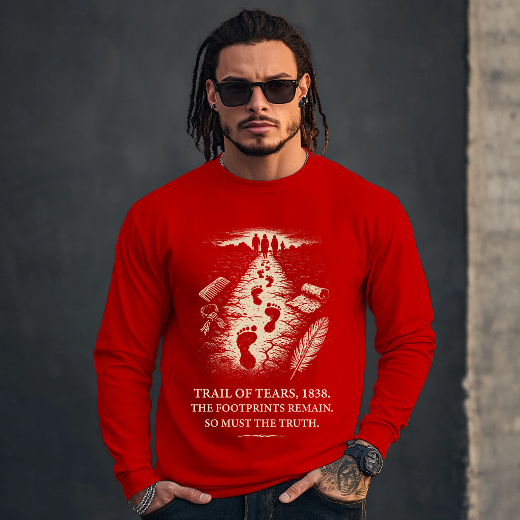 TRAIL OF TEARS, 1838. THE FOOTPRINTS REMAIN. SO MUST THE TRUTH.